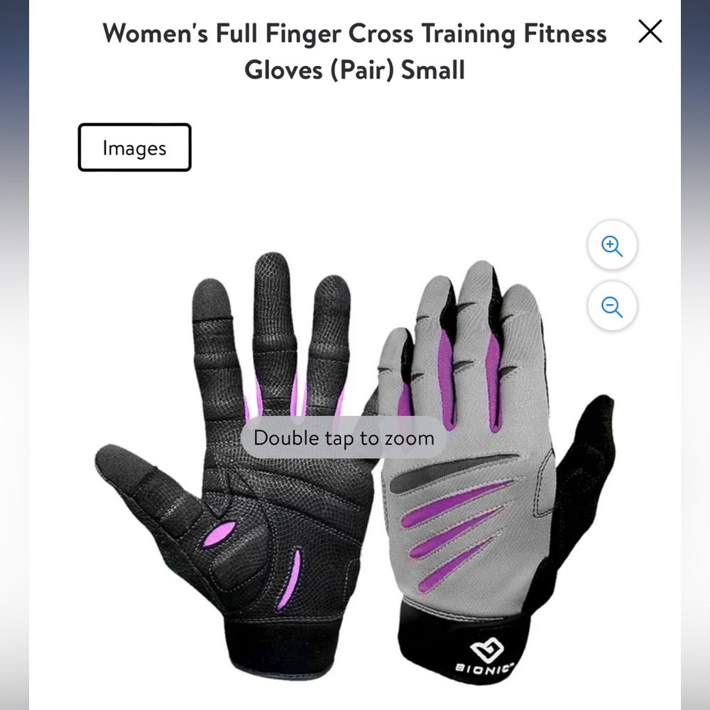 2 Pairs Women's Full Finger Cross Training Fitness Gloves Small